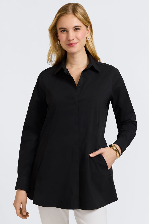 Foxcroft Cici No Iron Stretch Long Sleeve Tunic