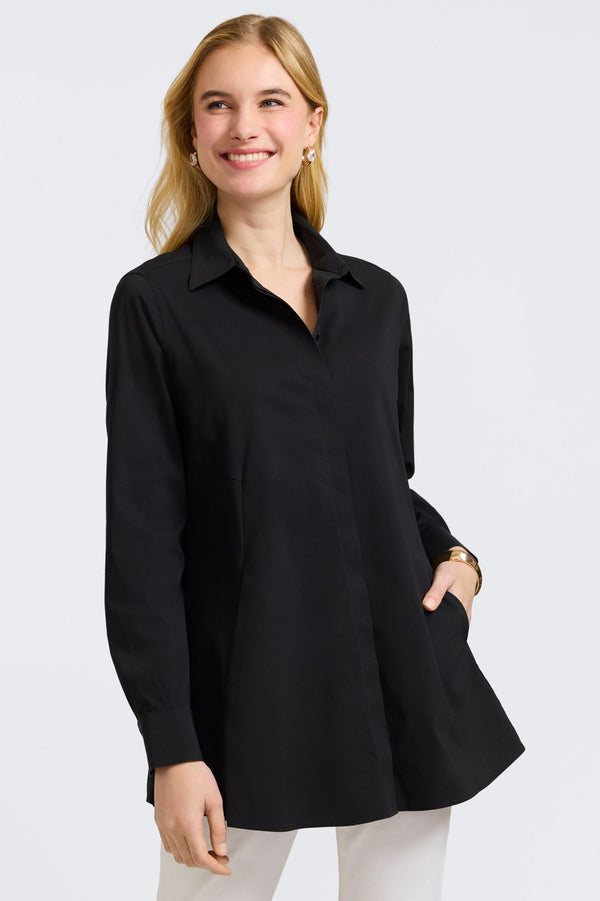 foxcroft Cici No Iron Stretch Long Sleeve Tunic