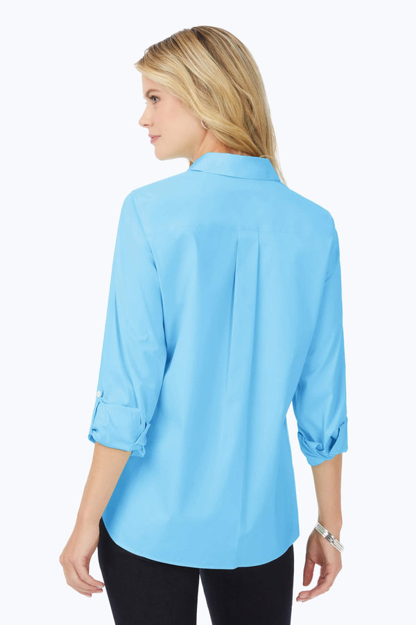 Foxcroft Cole No Iron Stretch 3/4 Sleeve Shirt