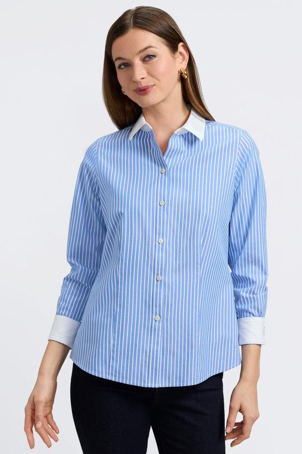 foxcroft Dianna No Iron Pinpoint Long Sleeve Shirt