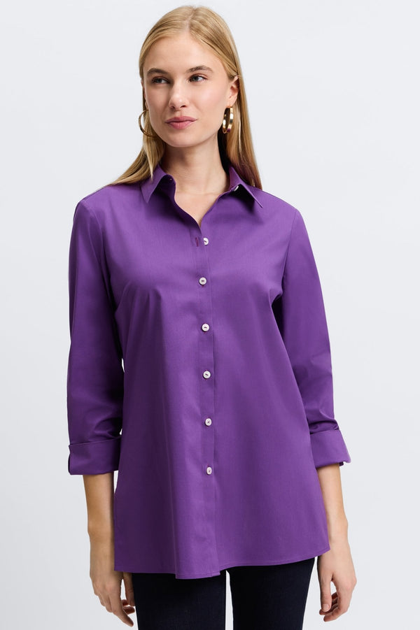 foxcroft Evelyn No Iron Stretch 3/4 Sleeve Shirt