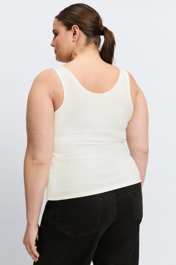 Foxcroft Georgia Plus Knit Crepe Sleeveless Tank