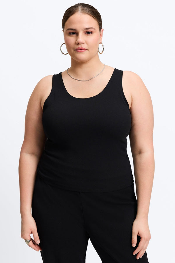 Foxcroft Georgia Plus Knit Crepe Sleeveless Tank