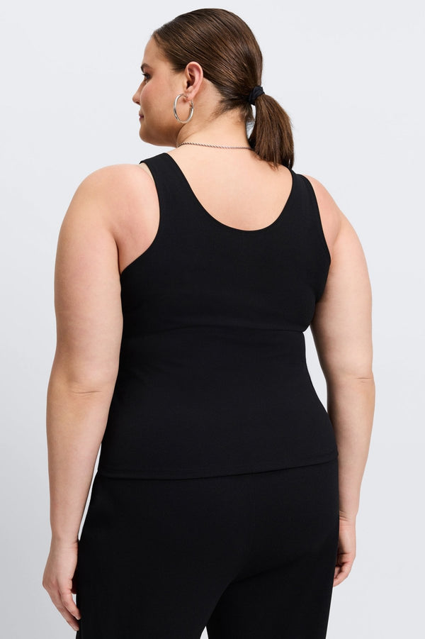 Foxcroft Georgia Plus Knit Crepe Sleeveless Tank