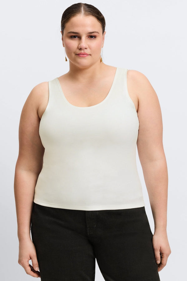 foxcroft Georgia Plus Knit Crepe Sleeveless Tank