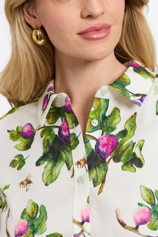 Foxcroft Hampton Plus Sweet Figs Long Sleeve Shirt