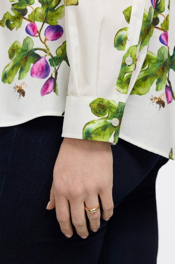 Foxcroft Hampton Plus Sweet Figs Long Sleeve Shirt