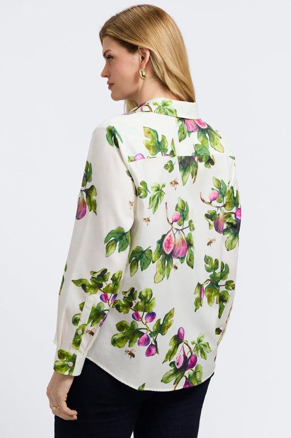 Foxcroft Hampton Plus Sweet Figs Long Sleeve Shirt