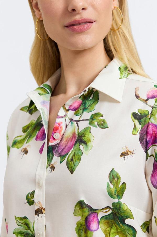 Foxcroft Hampton Sweet Figs Long Sleeve Shirt