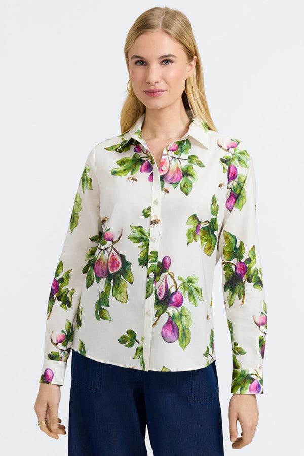 foxcroft Hampton Sweet Figs Long Sleeve Shirt