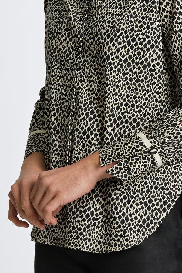 Foxcroft Iris Abstract Snakeskin Long Sleeve Tunic