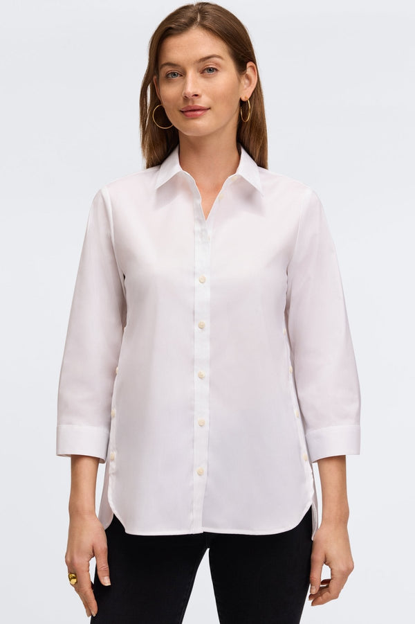 Foxcroft Juliet No Iron Stretch 3/4 Sleeve Shirt