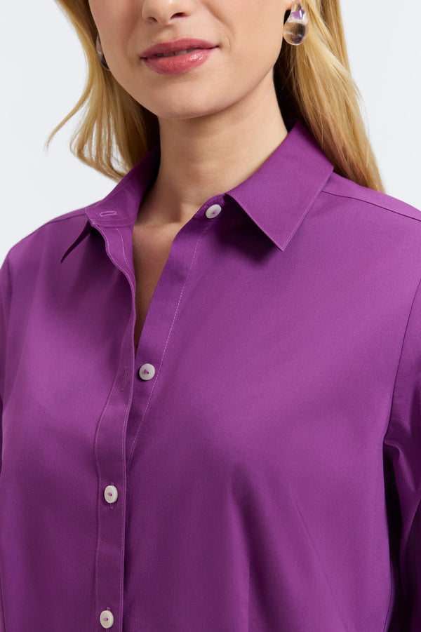 Foxcroft June No Iron Stretch Long Sleeve Shirt