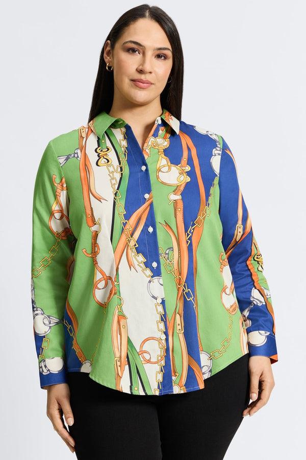 foxcroft June Plus Status Chain Long Sleeve Shirt