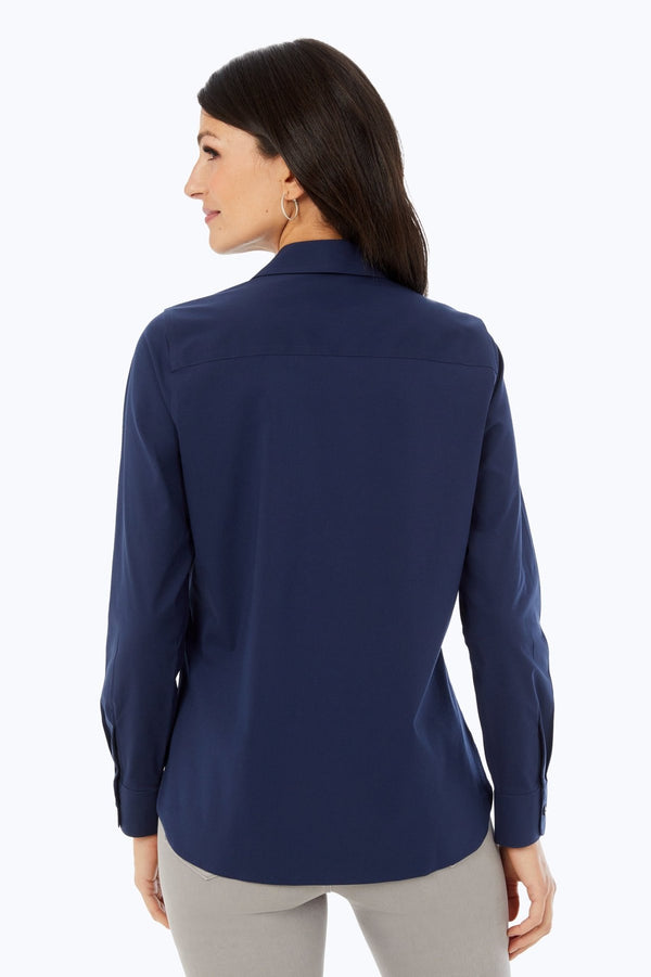 Foxcroft Kylie No Iron Stretch Long Sleeve Shirt