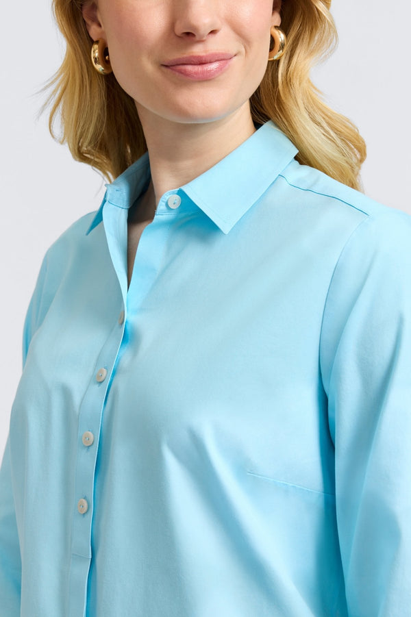 Foxcroft Madison No Iron Pinpoint 3/4 Sleeve Tunic