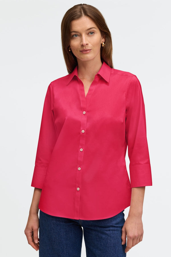 Foxcroft Mary No Iron Stretch 3/4 Sleeve Shirt