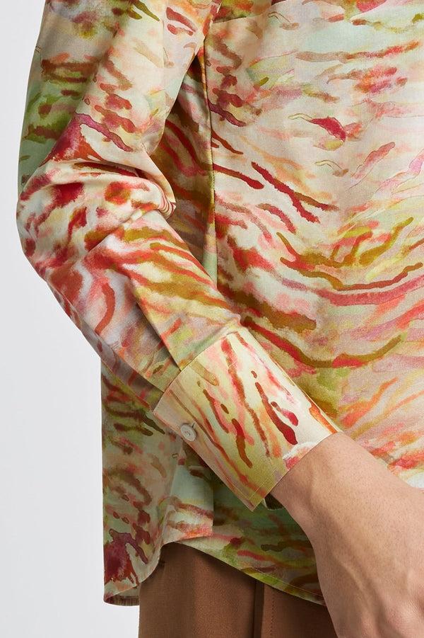 Foxcroft Mary Watercolor Zebra Long Sleeve Shirt