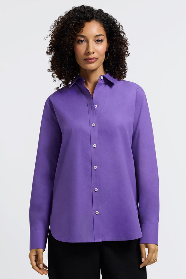 foxcroft Meghan No Iron Pinpoint Long Sleeve Shirt