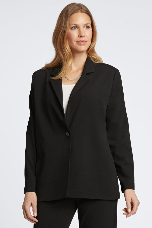 Foxcroft Morgan Knit Crepe Long Sleeve Blazer