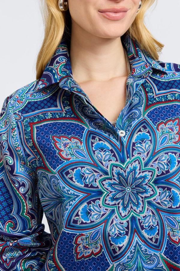 Foxcroft Olivia Kaleidoscope Long Sleeve Shirt