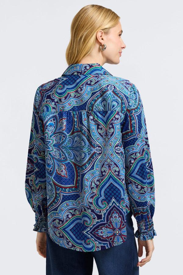 Foxcroft Olivia Kaleidoscope Long Sleeve Shirt