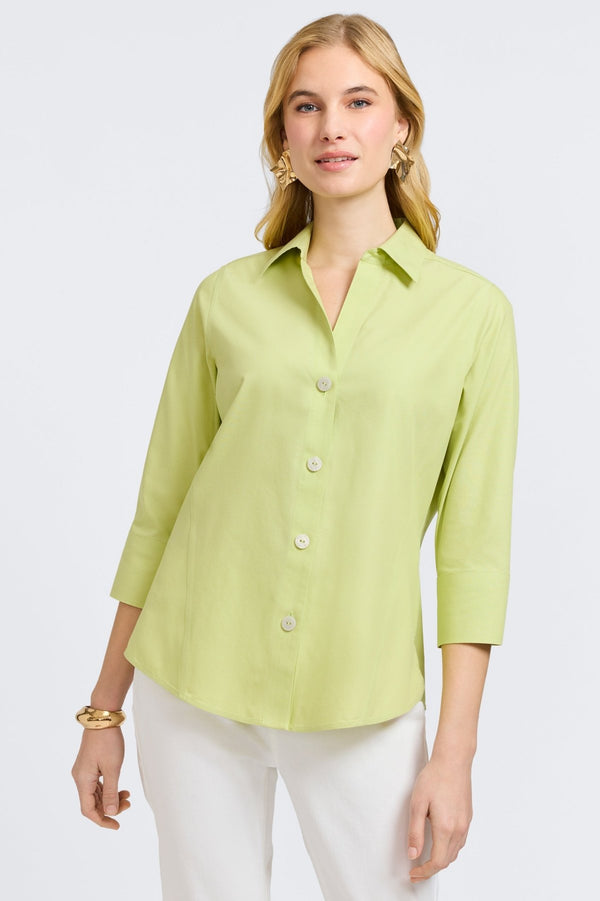 foxcroft Paityn No Iron Pinpoint 3/4 Sleeve Shirt