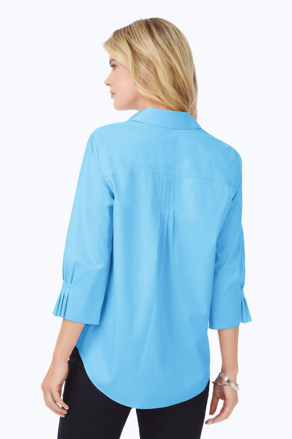 Foxcroft Paulie No Iron Stretch 3/4 Sleeve Shirt