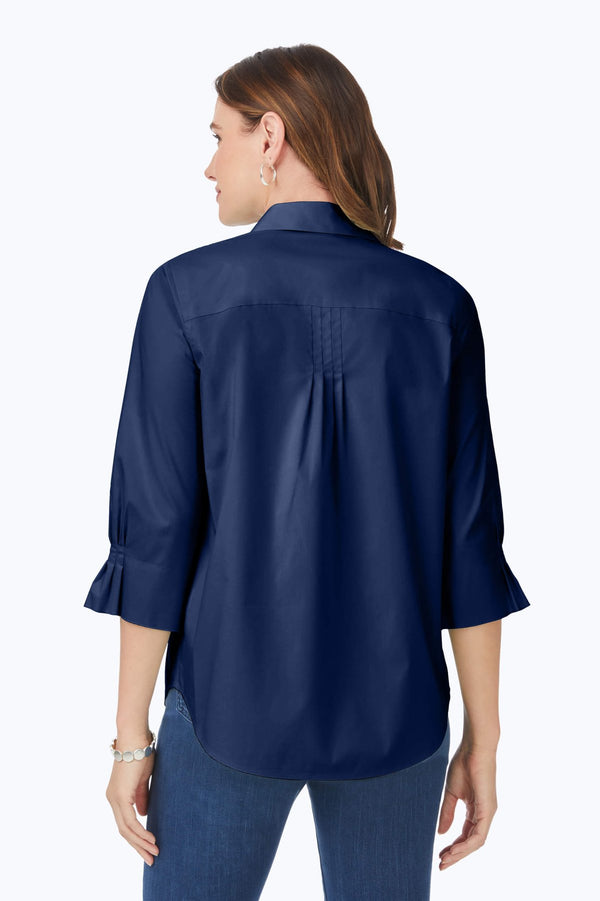 Foxcroft Paulie No Iron Stretch 3/4 Sleeve Shirt