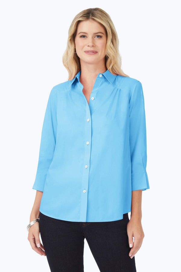 foxcroft Paulie No Iron Stretch 3/4 Sleeve Shirt