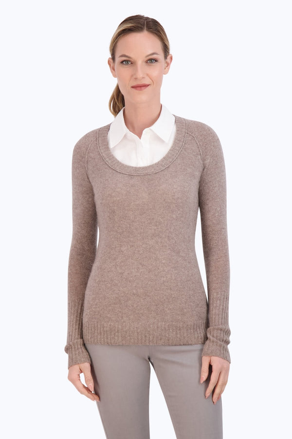 Foxcroft Ricki Knit-Woven Sleeveless Layering Tank