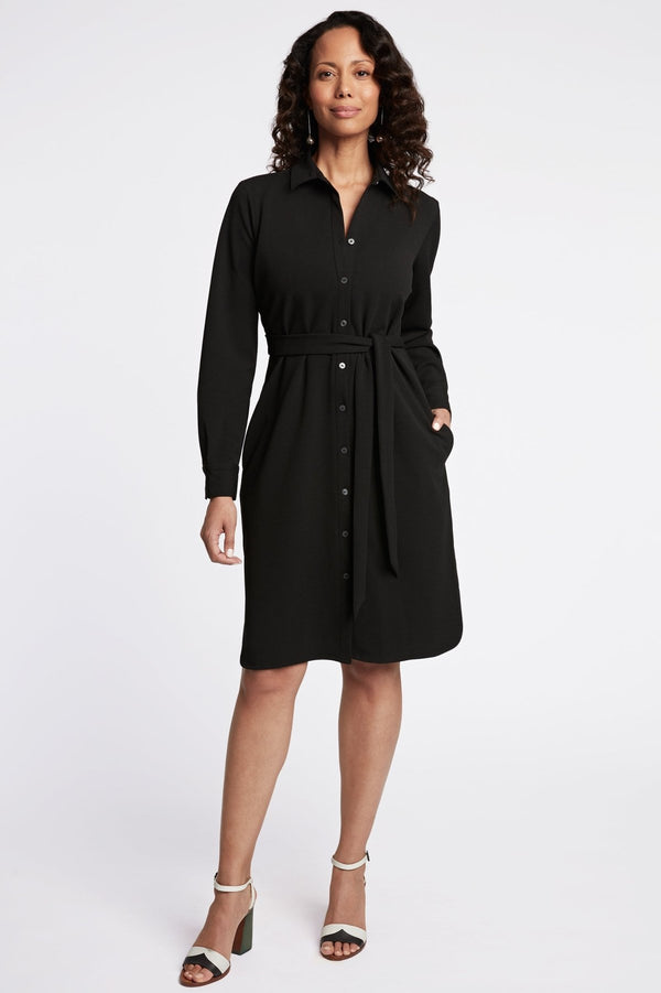 foxcroft Rocca Knit Crepe Long Sleeve Dress