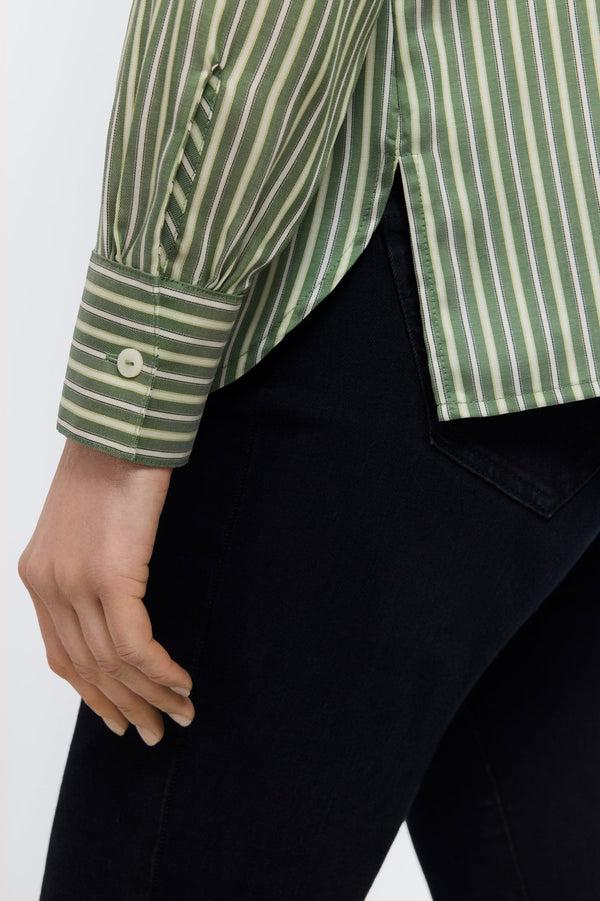 Foxcroft Sadie Mini Stripe Long Sleeve Shirt