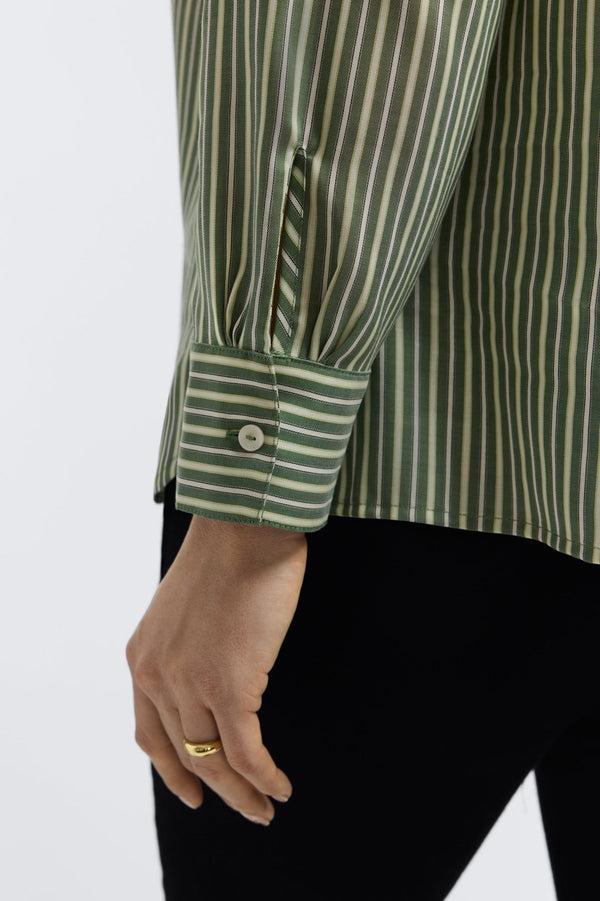 Foxcroft Sadie Plus Mini Stripe Long Sleeve Shirt