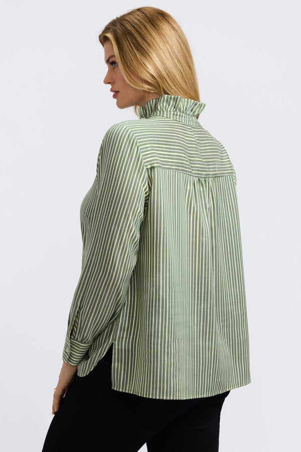 Foxcroft Sadie Plus Mini Stripe Long Sleeve Shirt