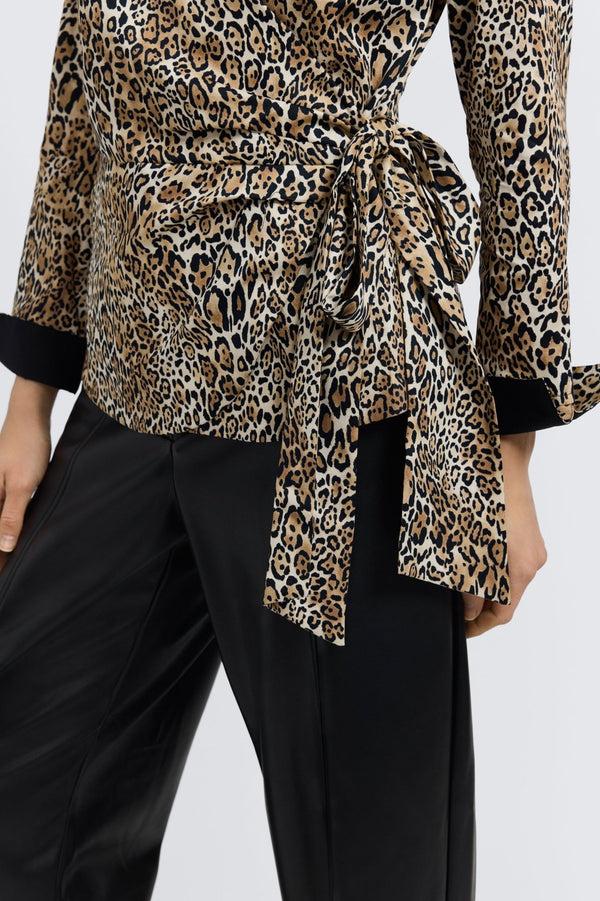 Foxcroft Salina Playful Animal Long Sleeve Shirt