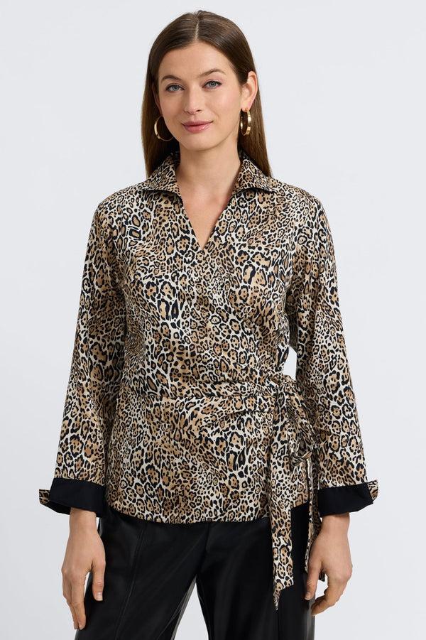 foxcroft Salina Playful Animal Long Sleeve Shirt