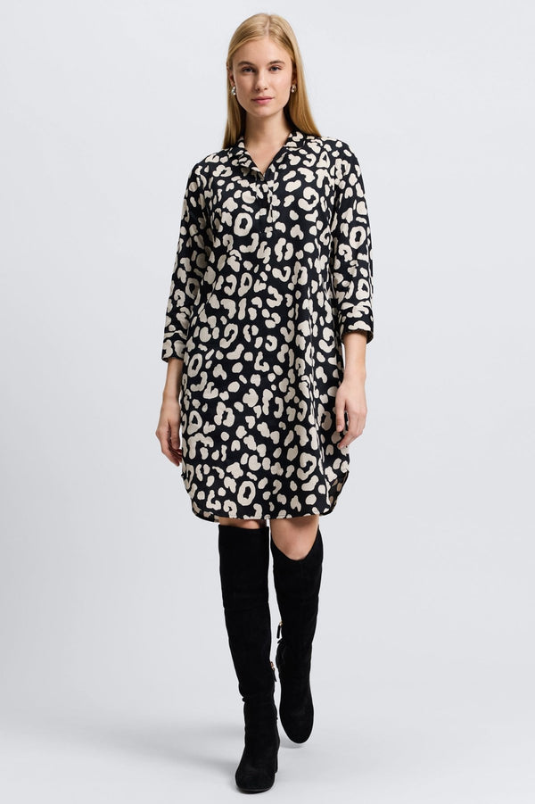 foxcroft Sloane Cheetah 3/4 Sleeve Dress