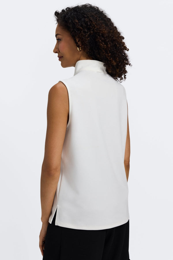 Foxcroft Tammy Knit Crepe Sleeveless Top