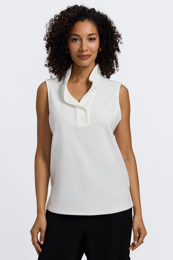 foxcroft Tammy Knit Crepe Sleeveless Top