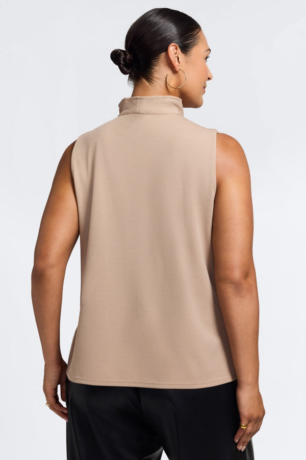 Foxcroft Tammy Plus Knit Crepe Sleeveless Top