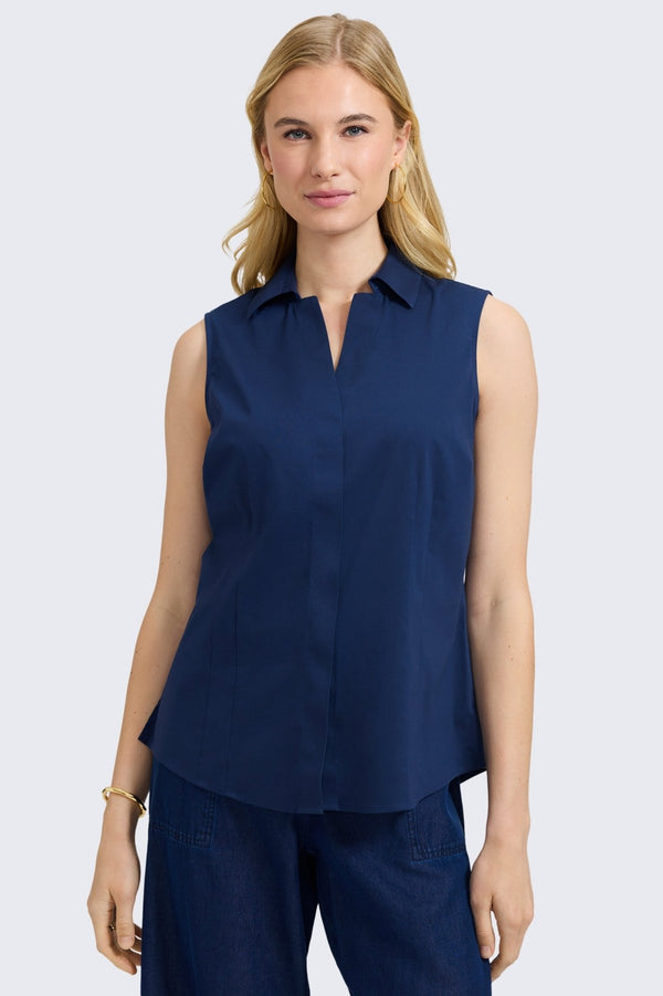 Foxcroft Taylor No Iron Stretch Sleeveless Shirt