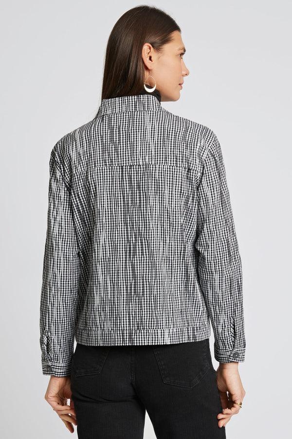 Foxcroft Thelma Crinkle Long Sleeve Jean Jacket
