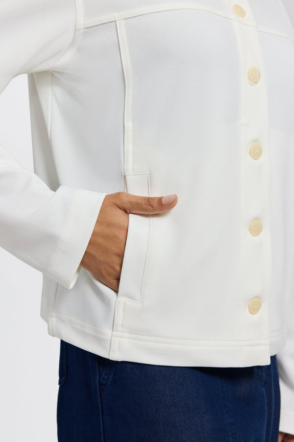 Foxcroft Valerie Knit Crepe Long Sleeve Jacket