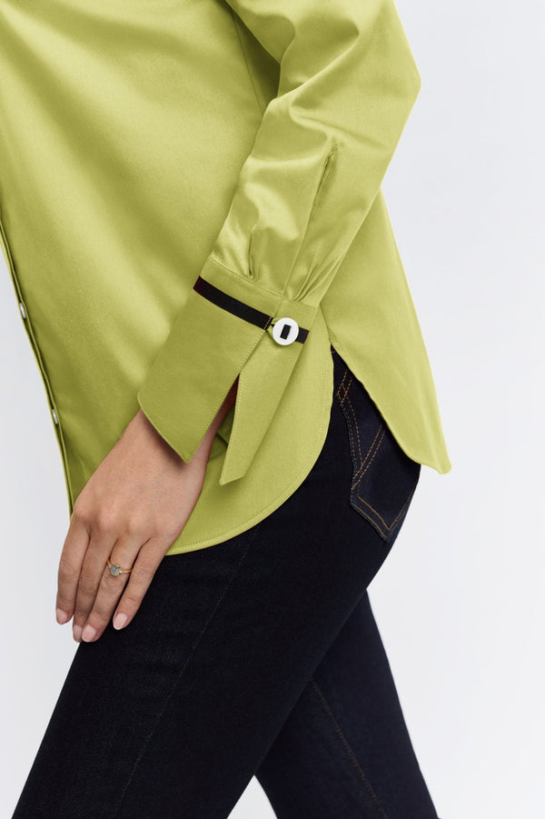 Foxcroft Iris Stretch Matte Sateen No Iron Long Sleeve Shirt