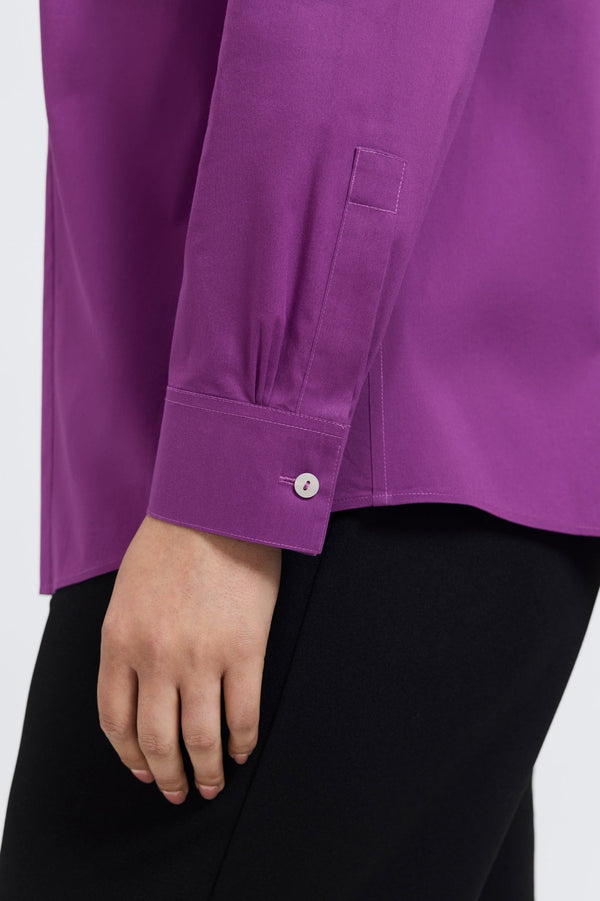 Foxcroft June Plus No Iron Stretch Long Sleeve Shirt