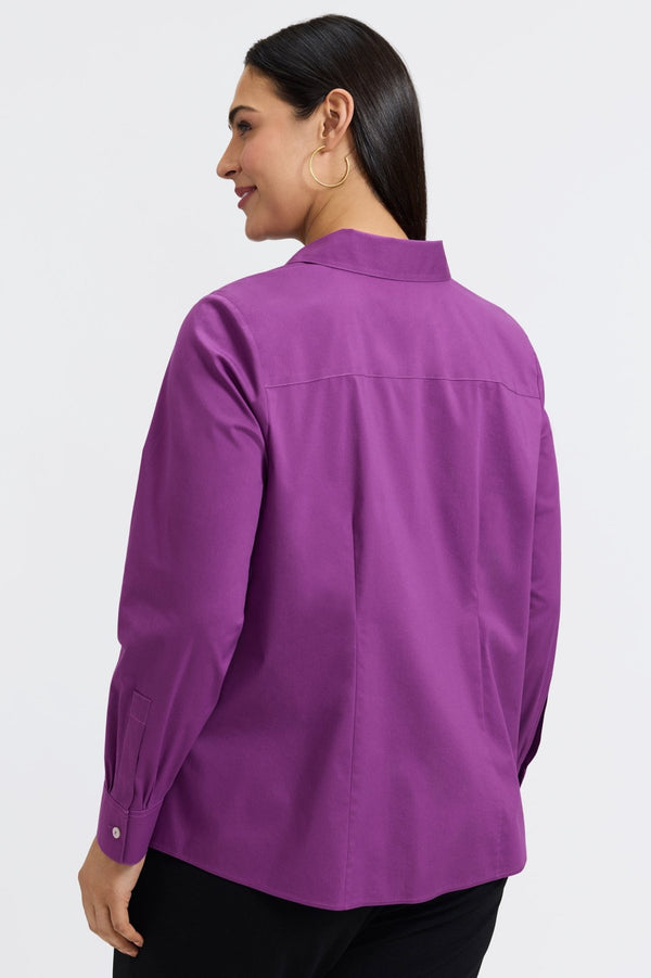 Foxcroft June Plus No Iron Stretch Long Sleeve Shirt