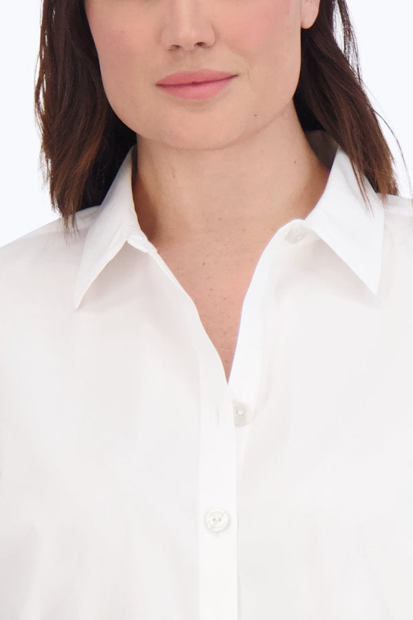 Foxcroft Kelly Plus No Iron Stretch 3/4 Sleeve Shirt