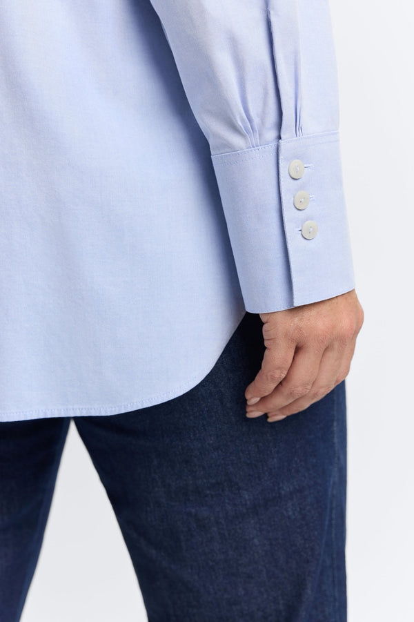 Foxcroft Kris Plus No Iron Pinpoint Tuxedo Bib Long Sleeve Tunic