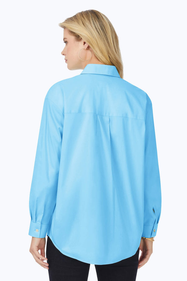 Foxcroft Lacey No Iron Stretch Long Sleeve Pullover Tunic